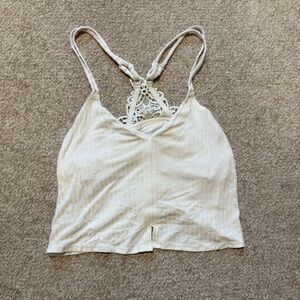 Aerie Cream Lace Detail Camisole
